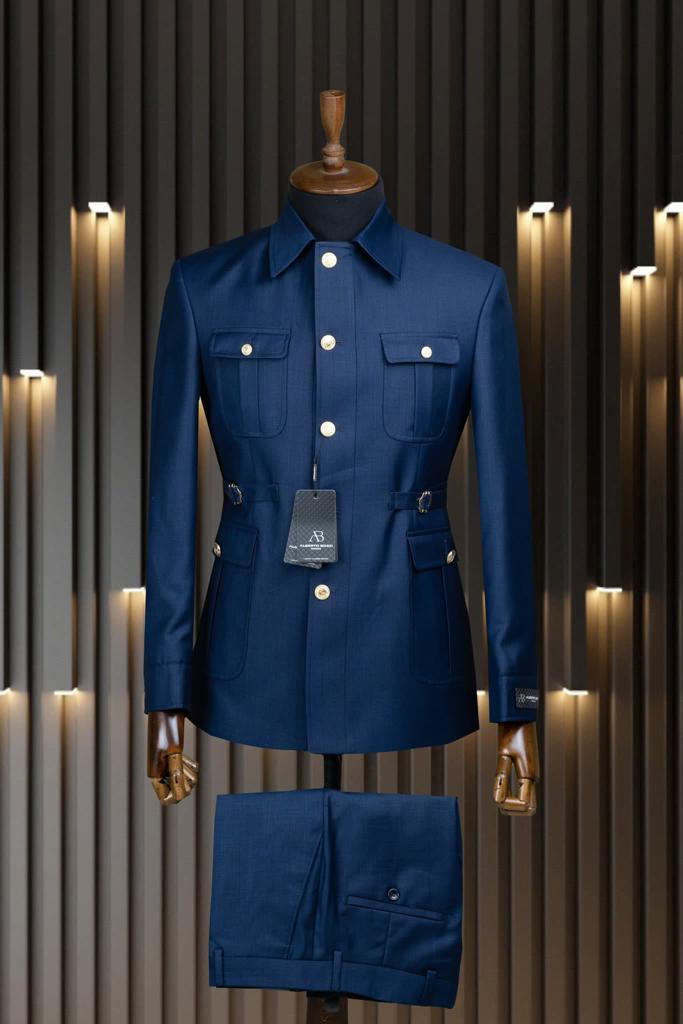 Rivolli Double Vent 2 Piece ,Short sleeve Premium Safari Suit .