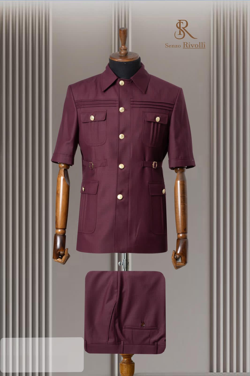 Double Vent 2 Piece Premium Safari Suit.