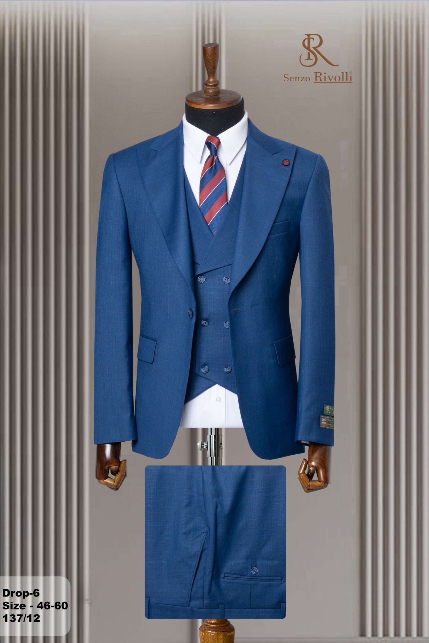 Vibrant Royal Blue Three - Piece Suit