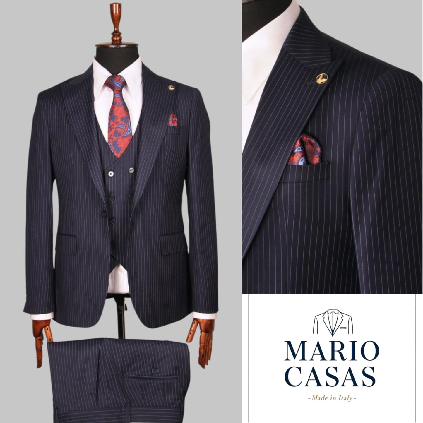 Mario Casas Premium 3 Piece Suit.