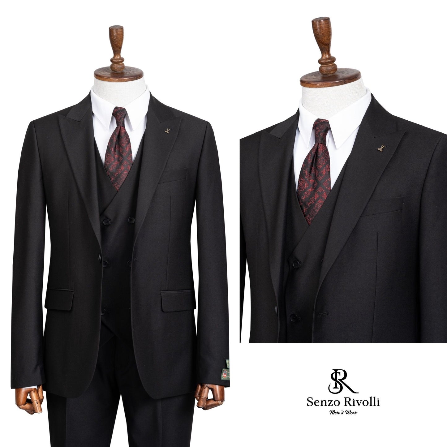 The Definitive Black Three-Piece Suit.