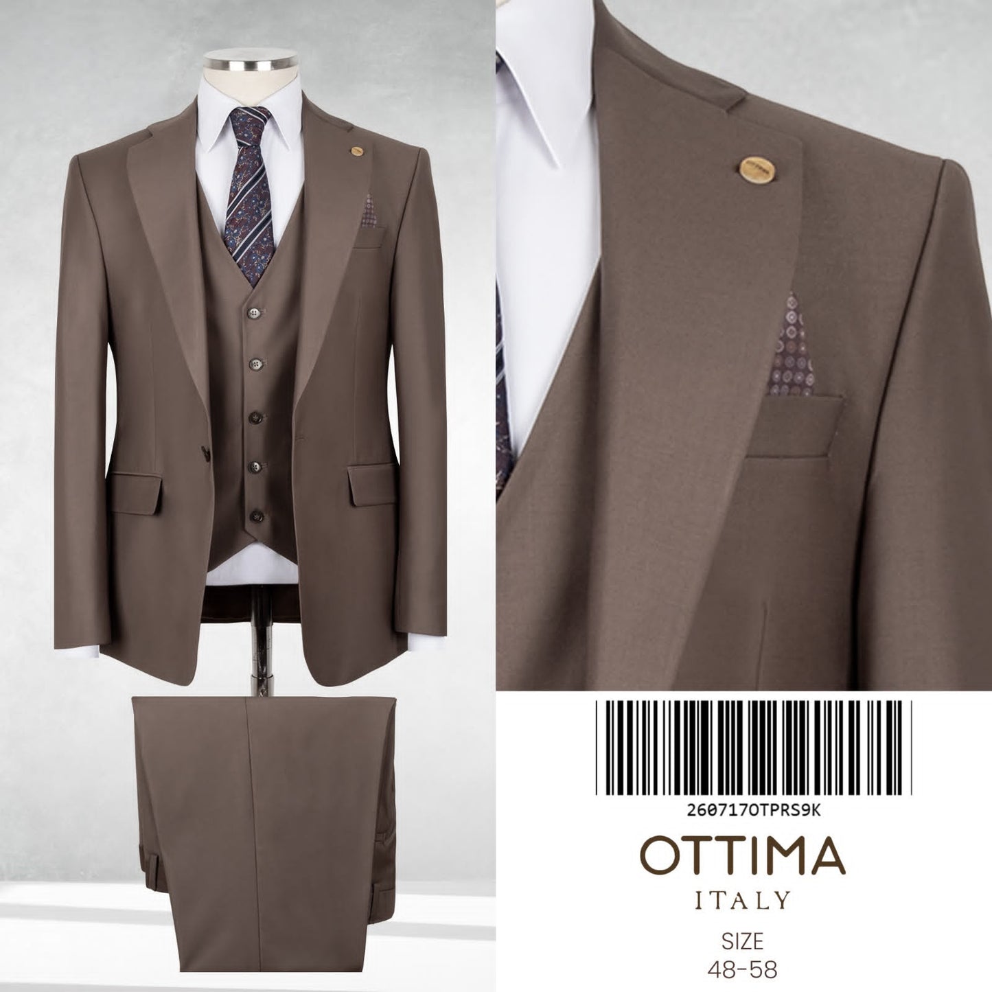 Sophisticated Three-Piece Suit .