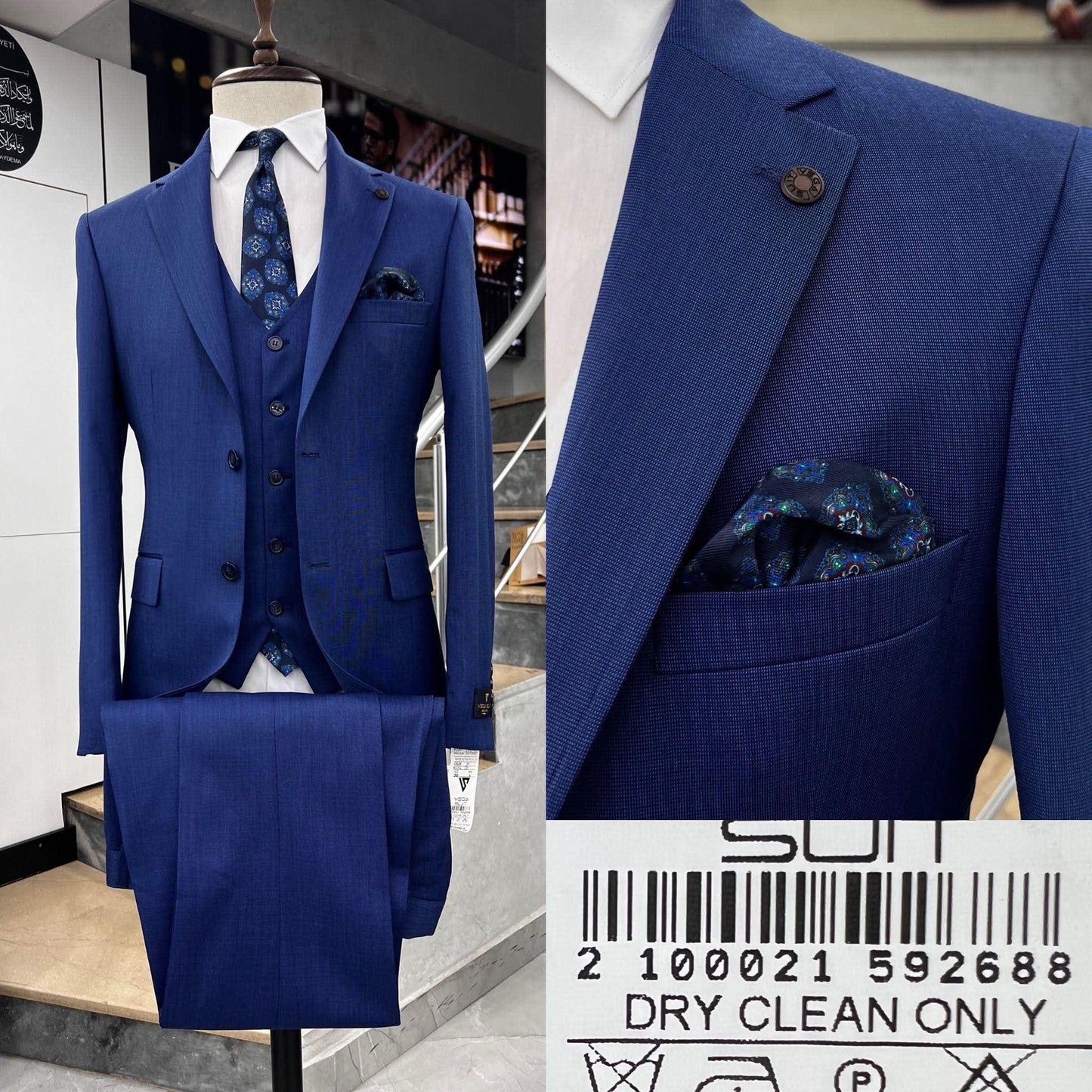 Two Button Three-Piece Suit.