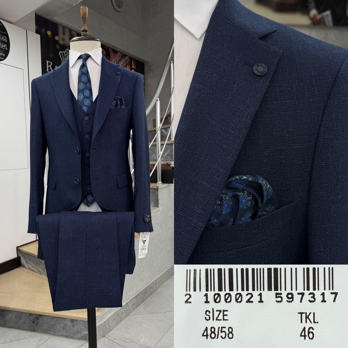 Two Button Three-Piece Suit.