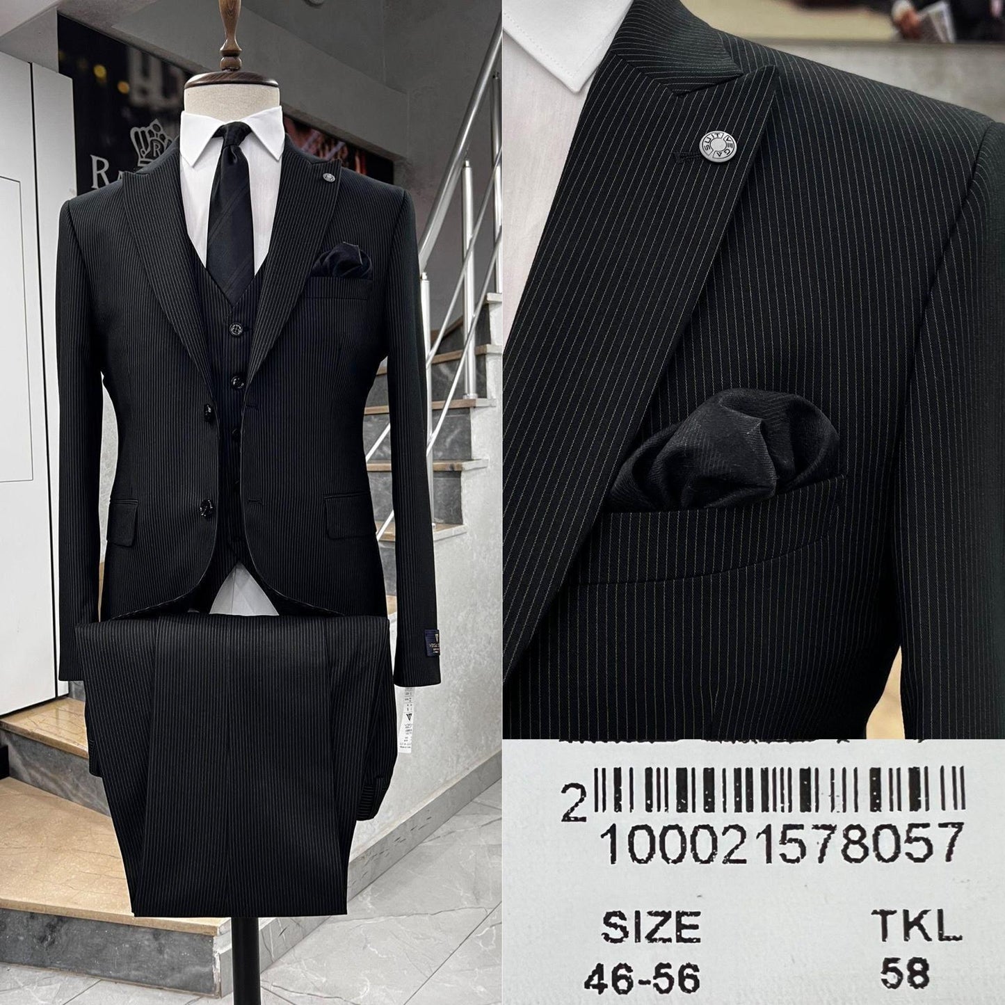 Two Button Three-Piece Suit.
