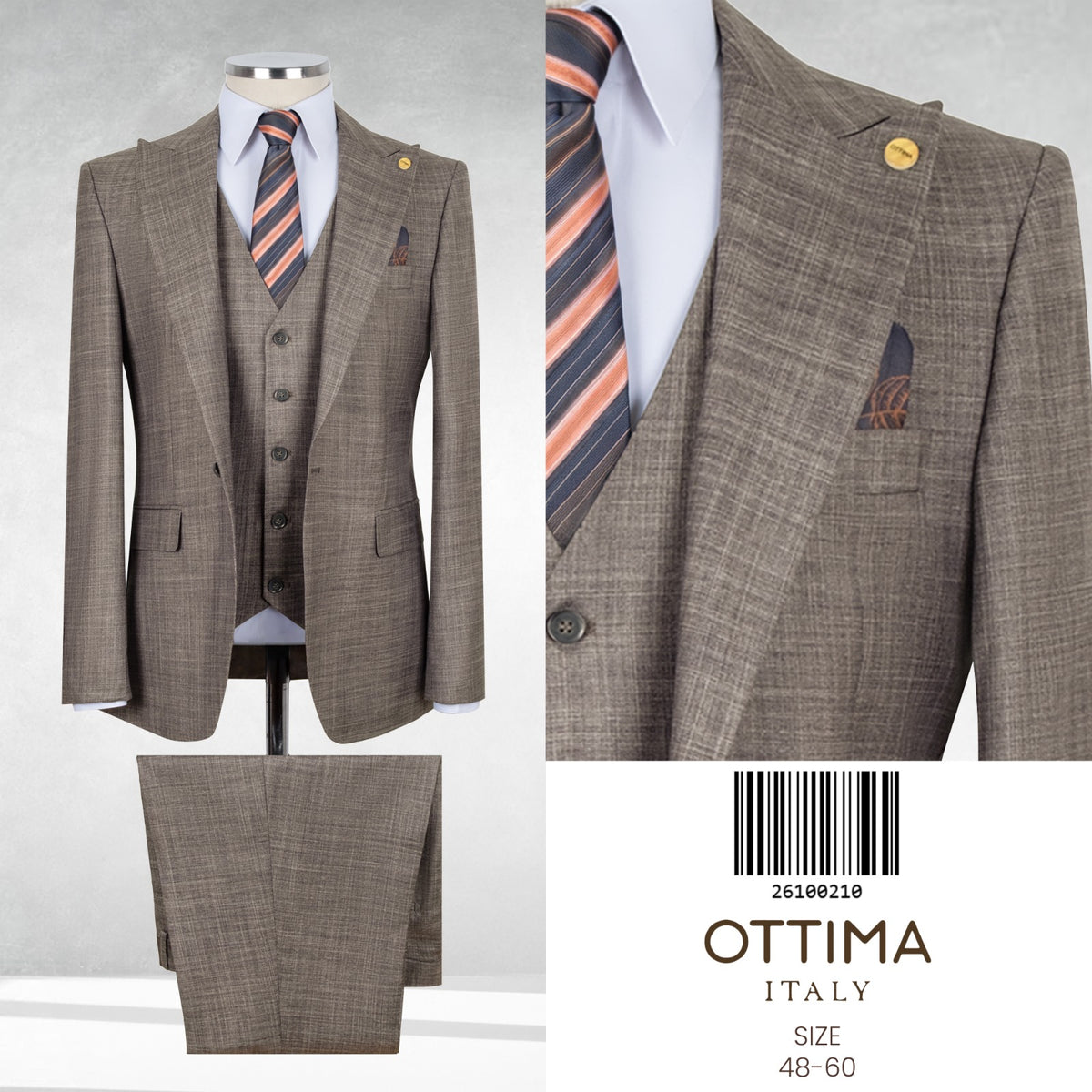 Sophisticated Three-Piece Suit .