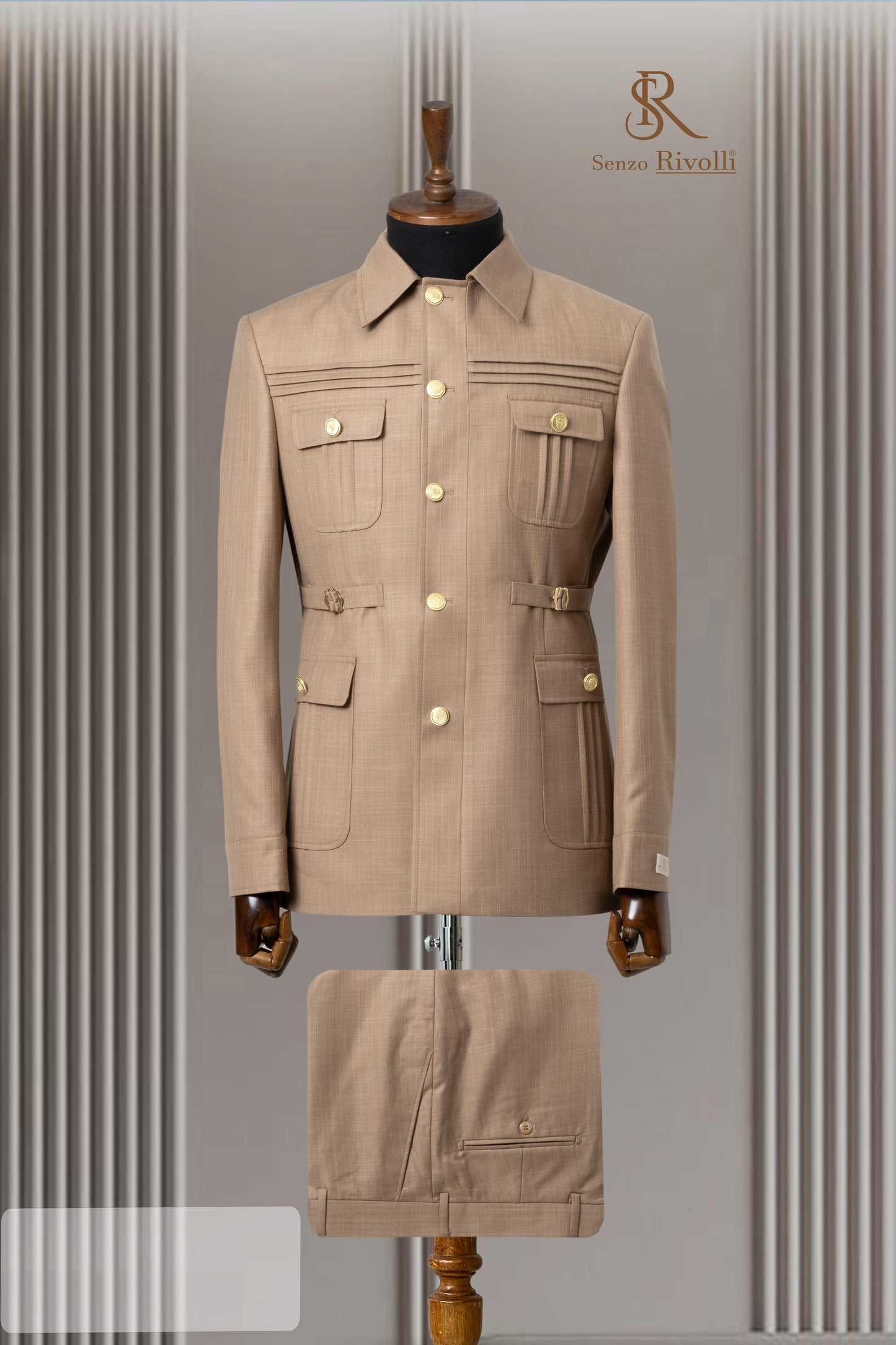 Double Vent 2 Piece Premium Safari Suit.