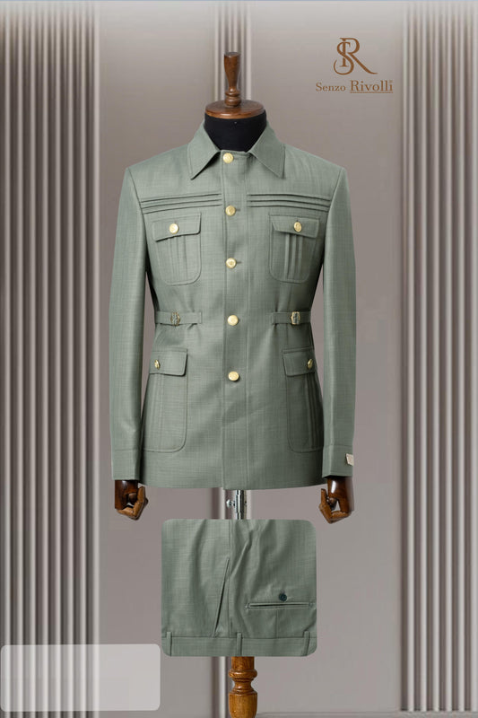 Double Vent 2 Piece Premium Safari Suit.