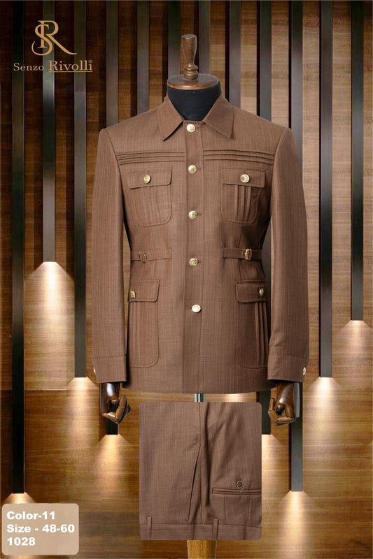 Double Vent 2 Piece Premium Safari Suit.