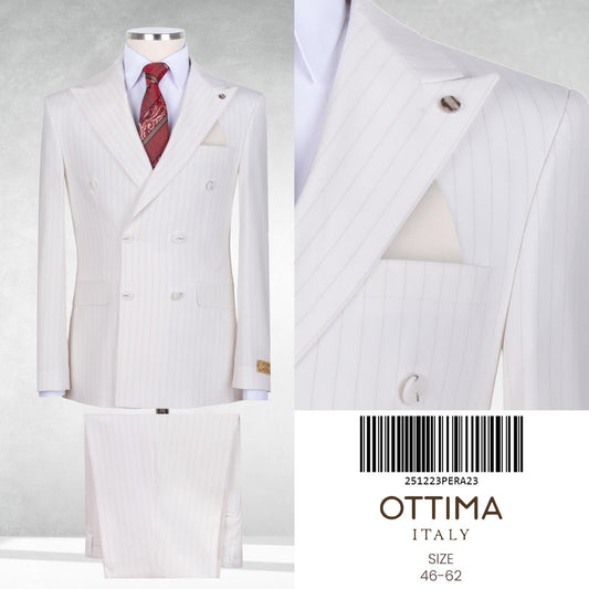 Pinstripe Double  Breasted Two-Piece Suit.