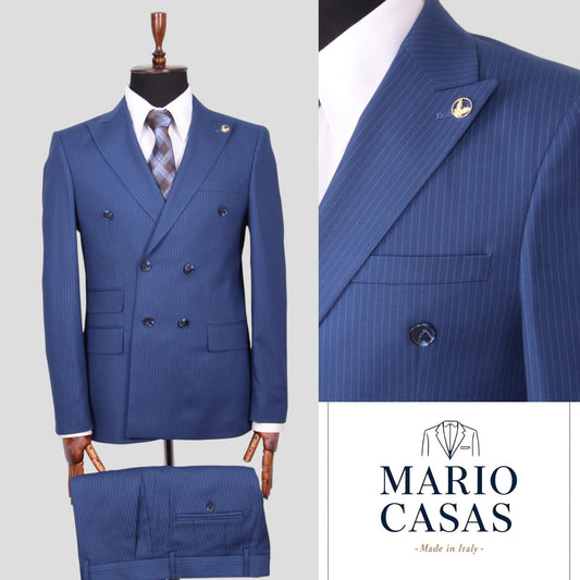 Pin stripe Double  Breasted Two-Piece Suit.