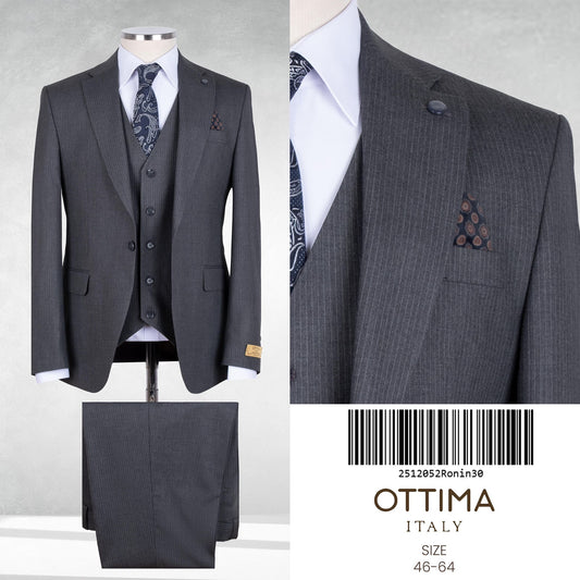 Pin Stripe Double Breasted Two Piece Suit.