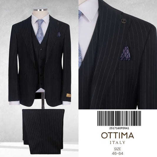 Pin Stripe Three-Piece Suit.