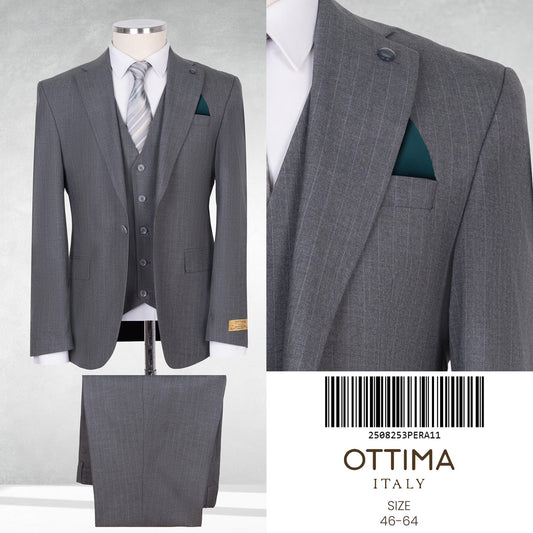 Pin Stripe Three-Piece Suit.