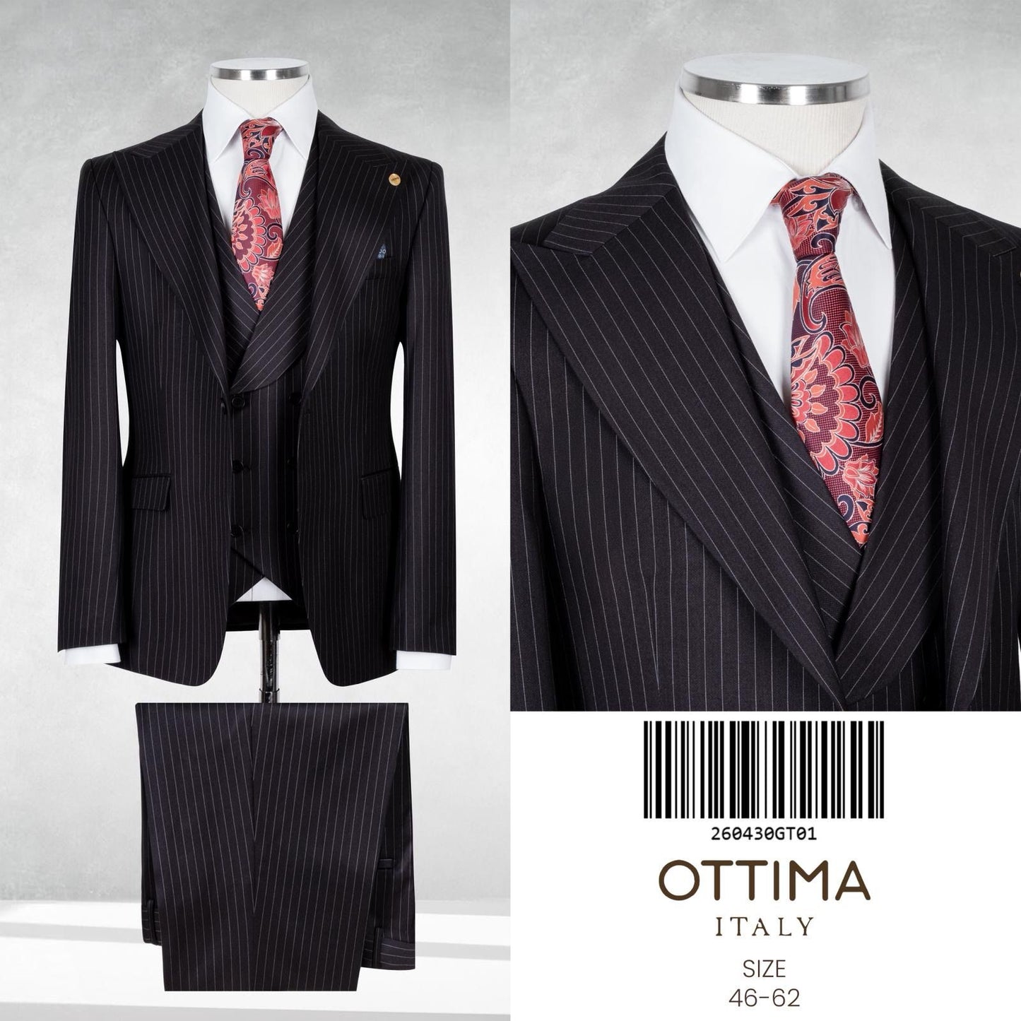 Sophisticated Three-Piece Suit .