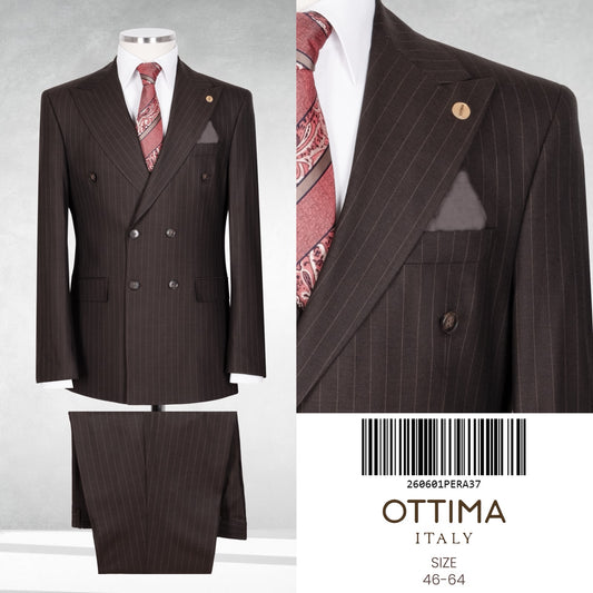 Pin Stripe Double Breasted Two Piece Suit.