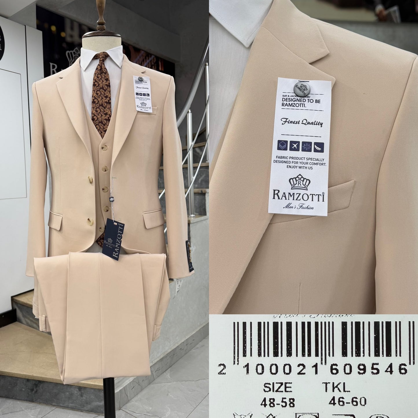 Two Button Three-Piece Suit.