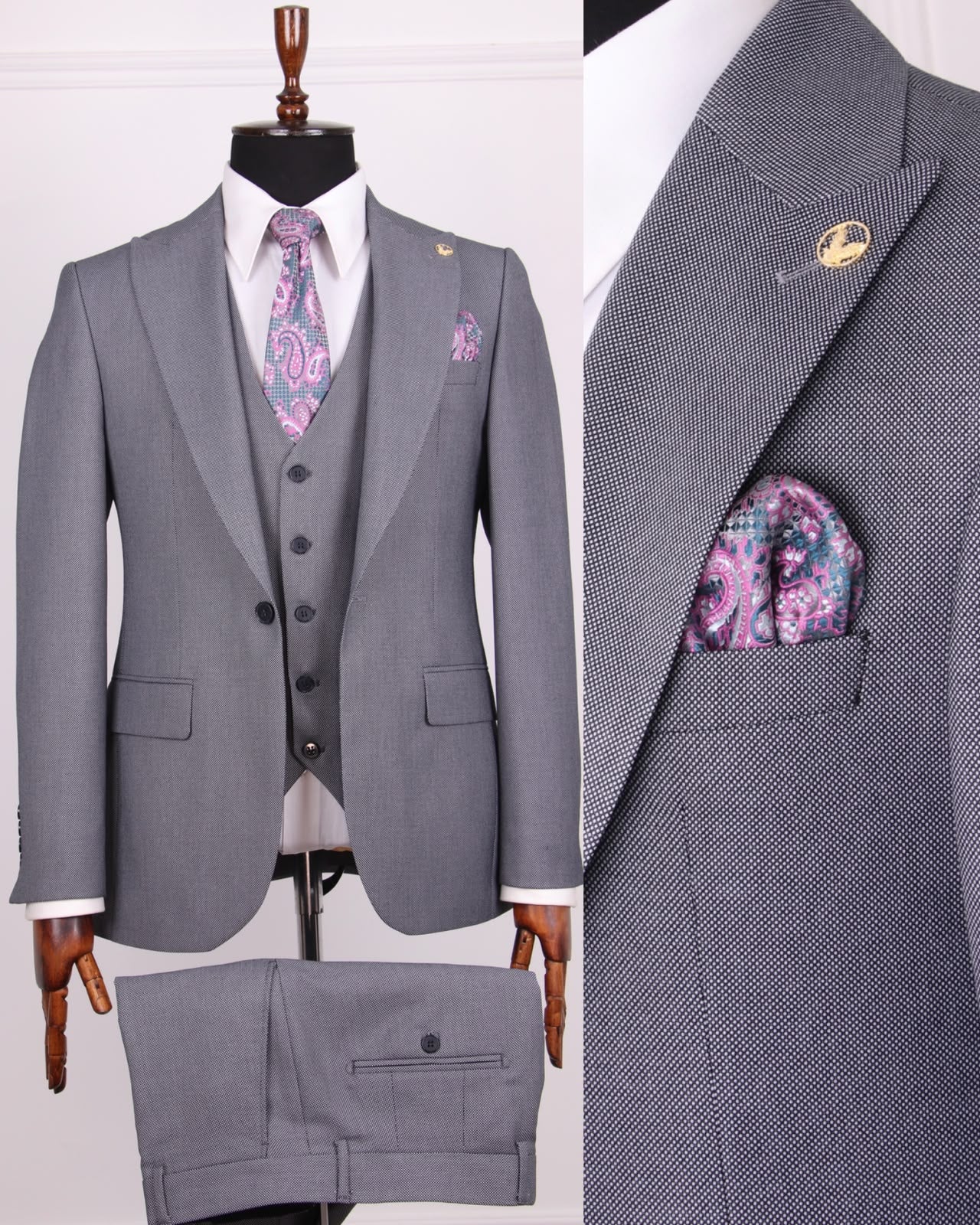 Sophisticated Three-Piece Suit .