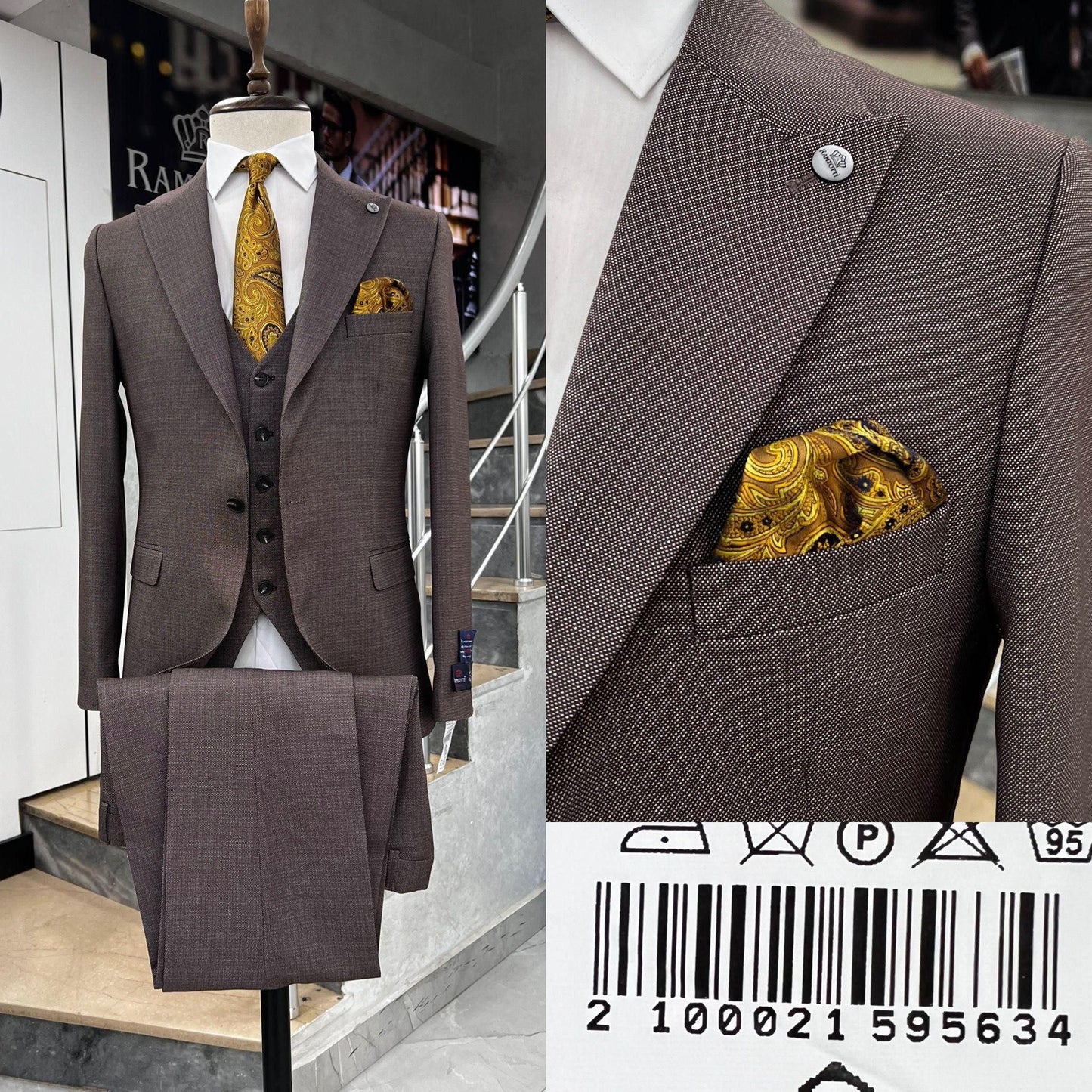 Sophisticated Three-Piece Suit .
