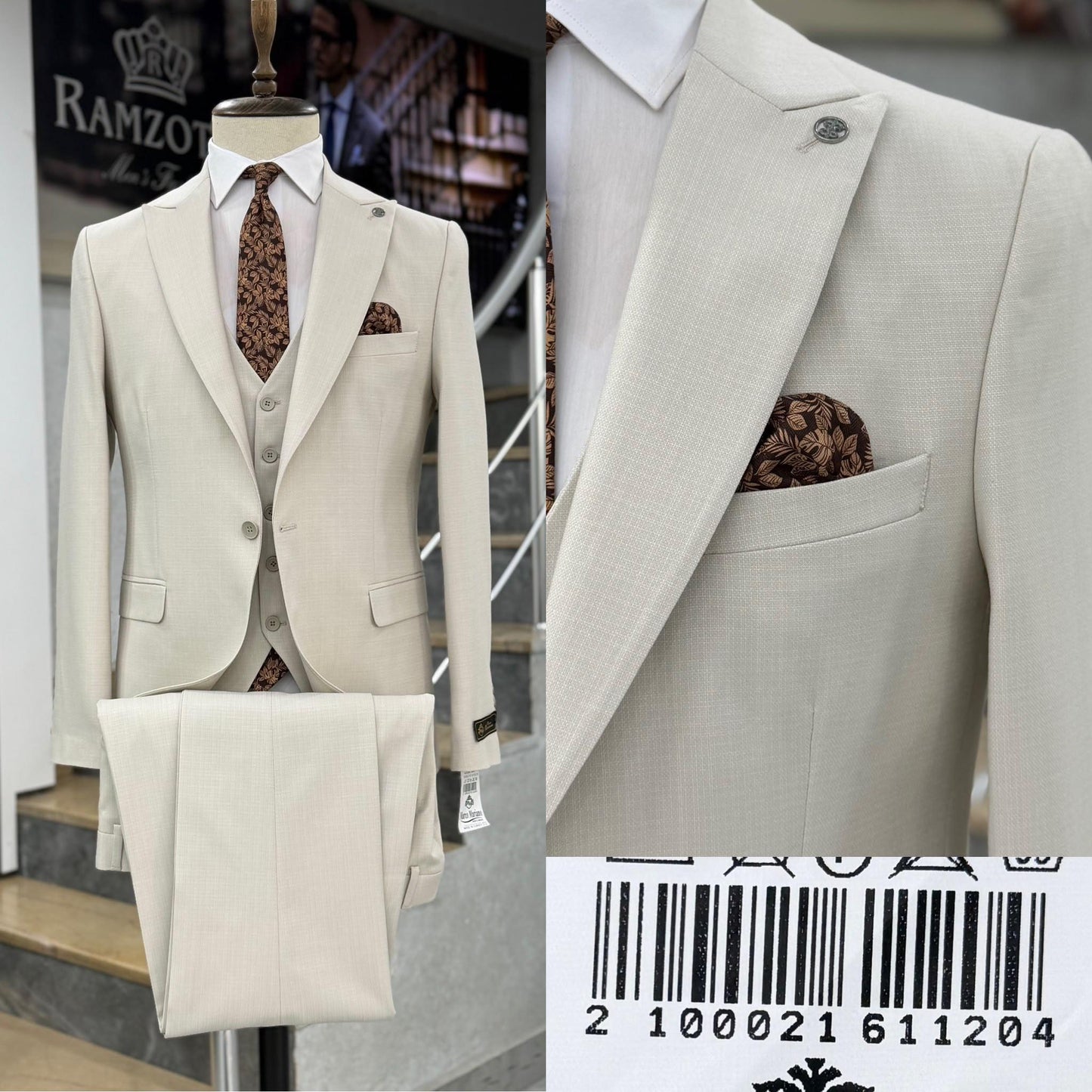 Sophisticated Three-Piece Suit .