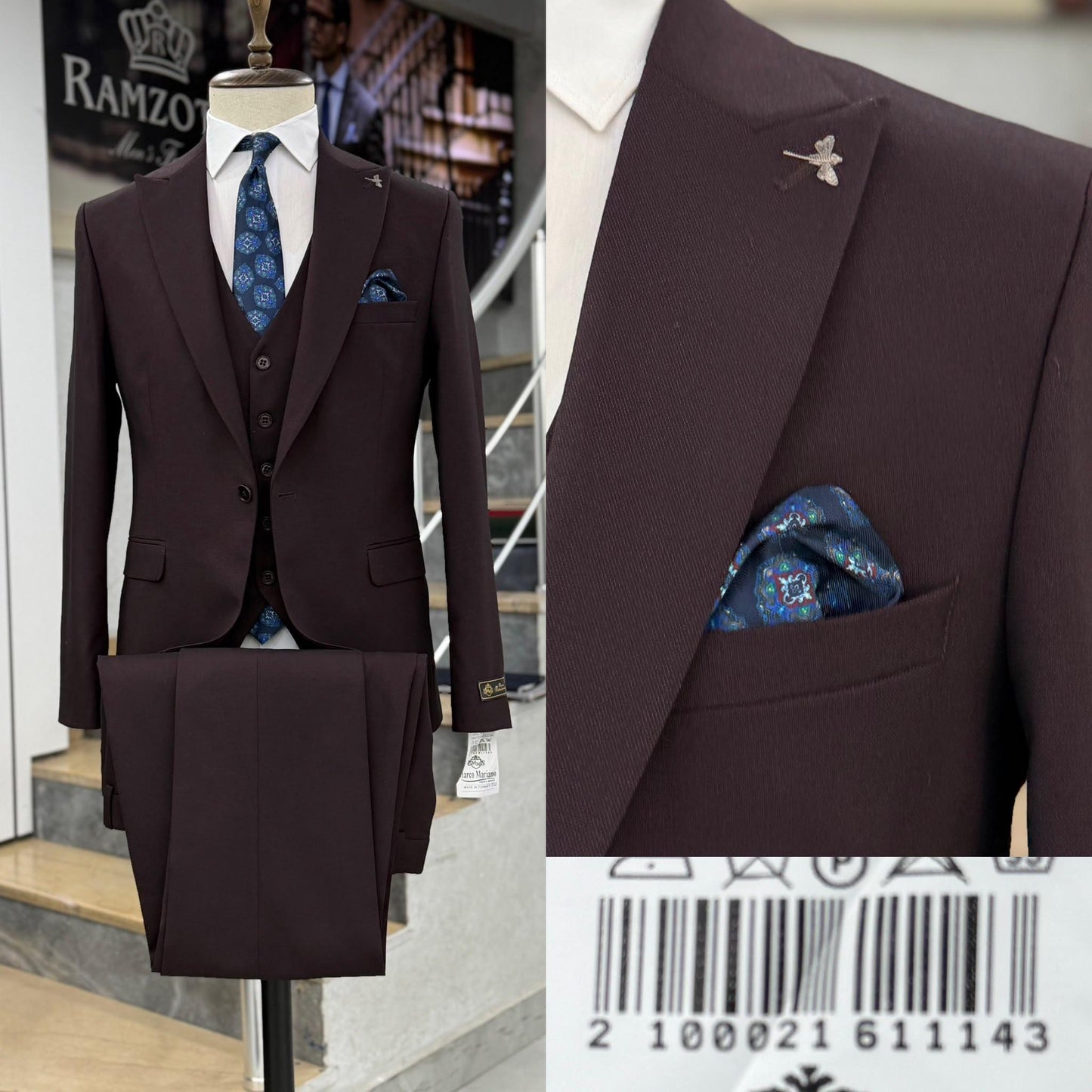 Two Button Three-Piece Suit. (