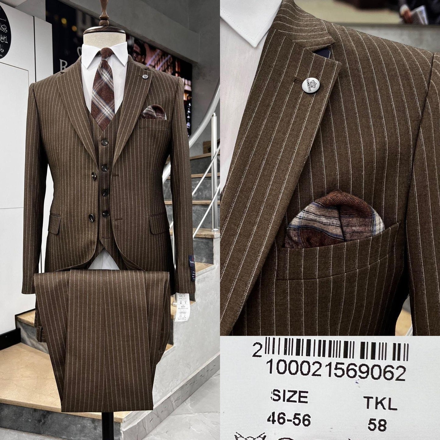 Two Button Three-Piece Suit.