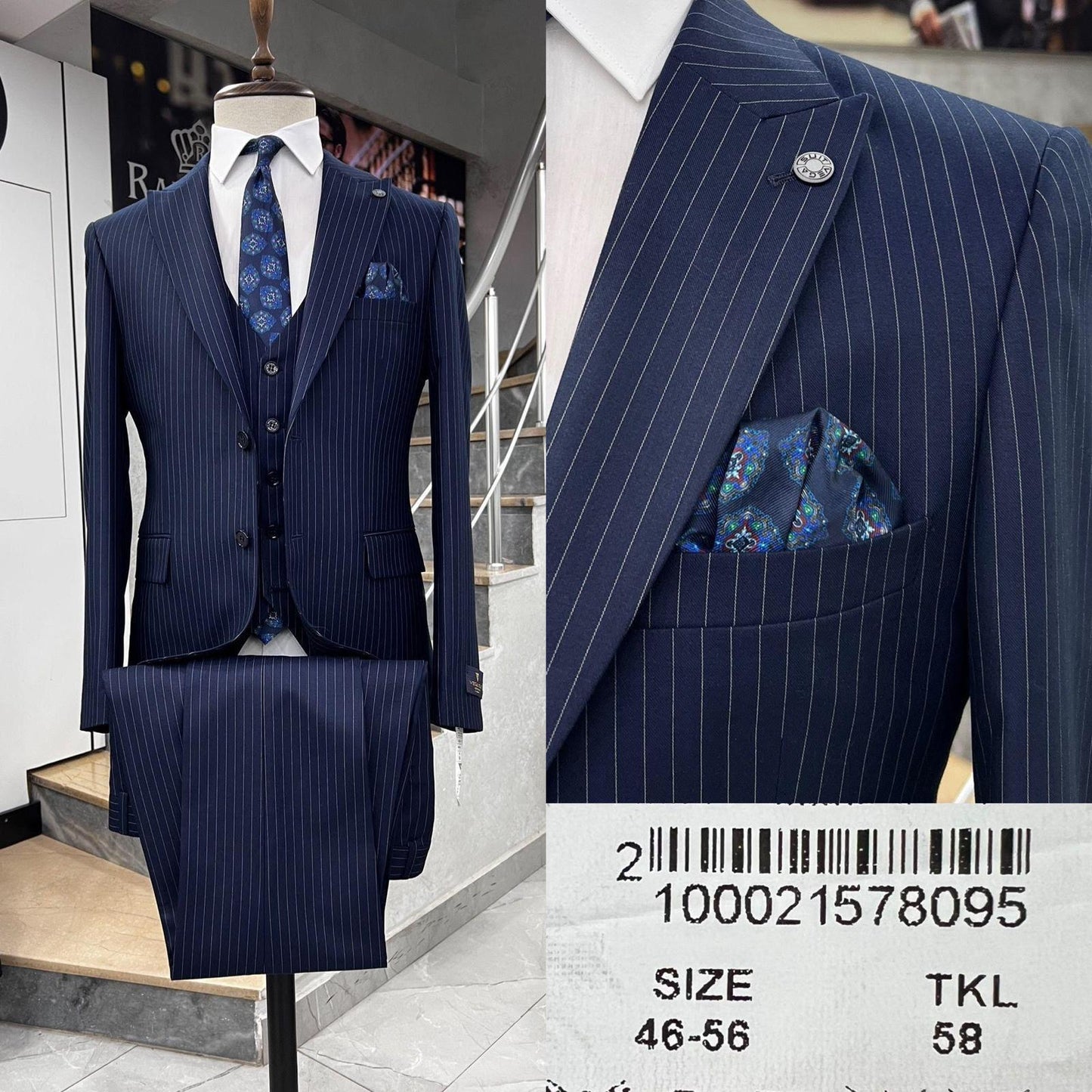 Two Button Three-Piece Suit.