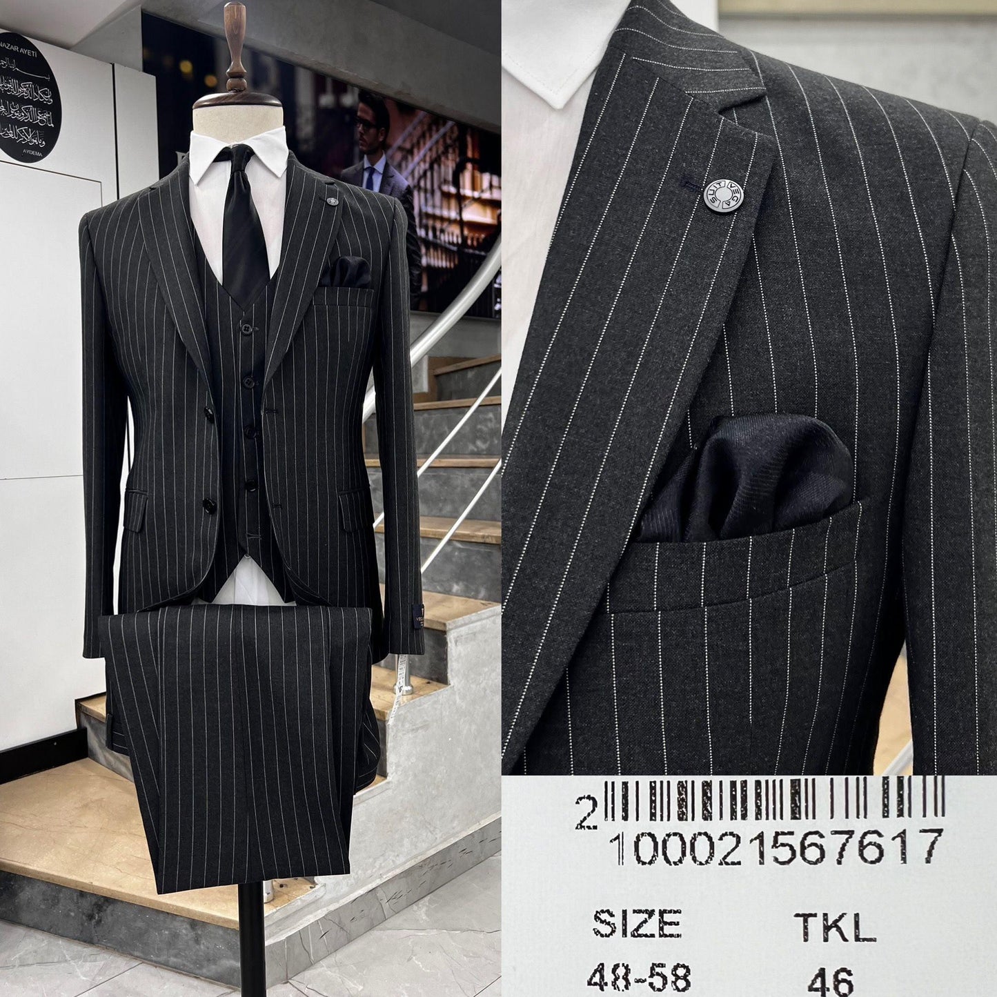 Two Button Three-Piece Suit.