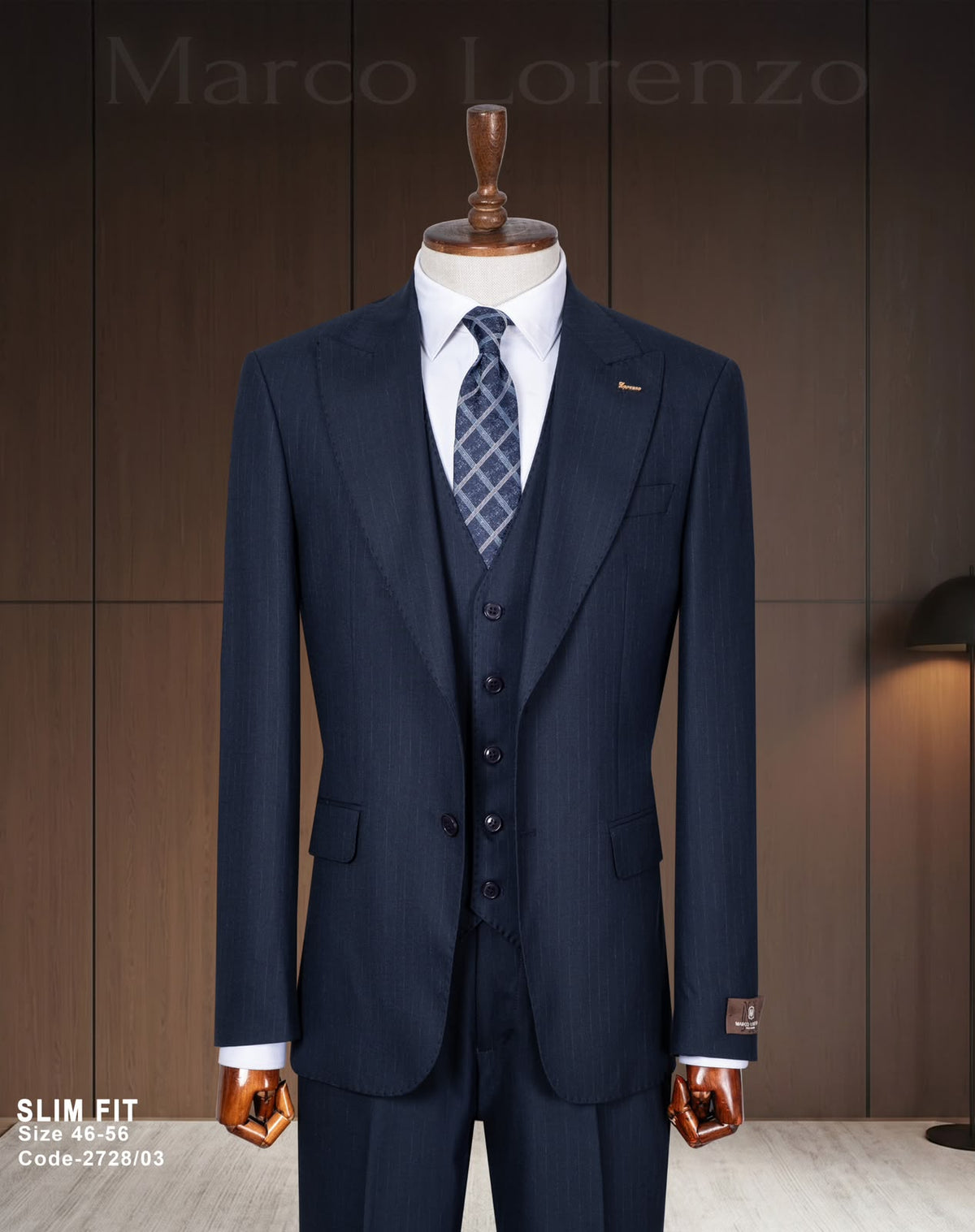 Two Button Three-Piece Suit.