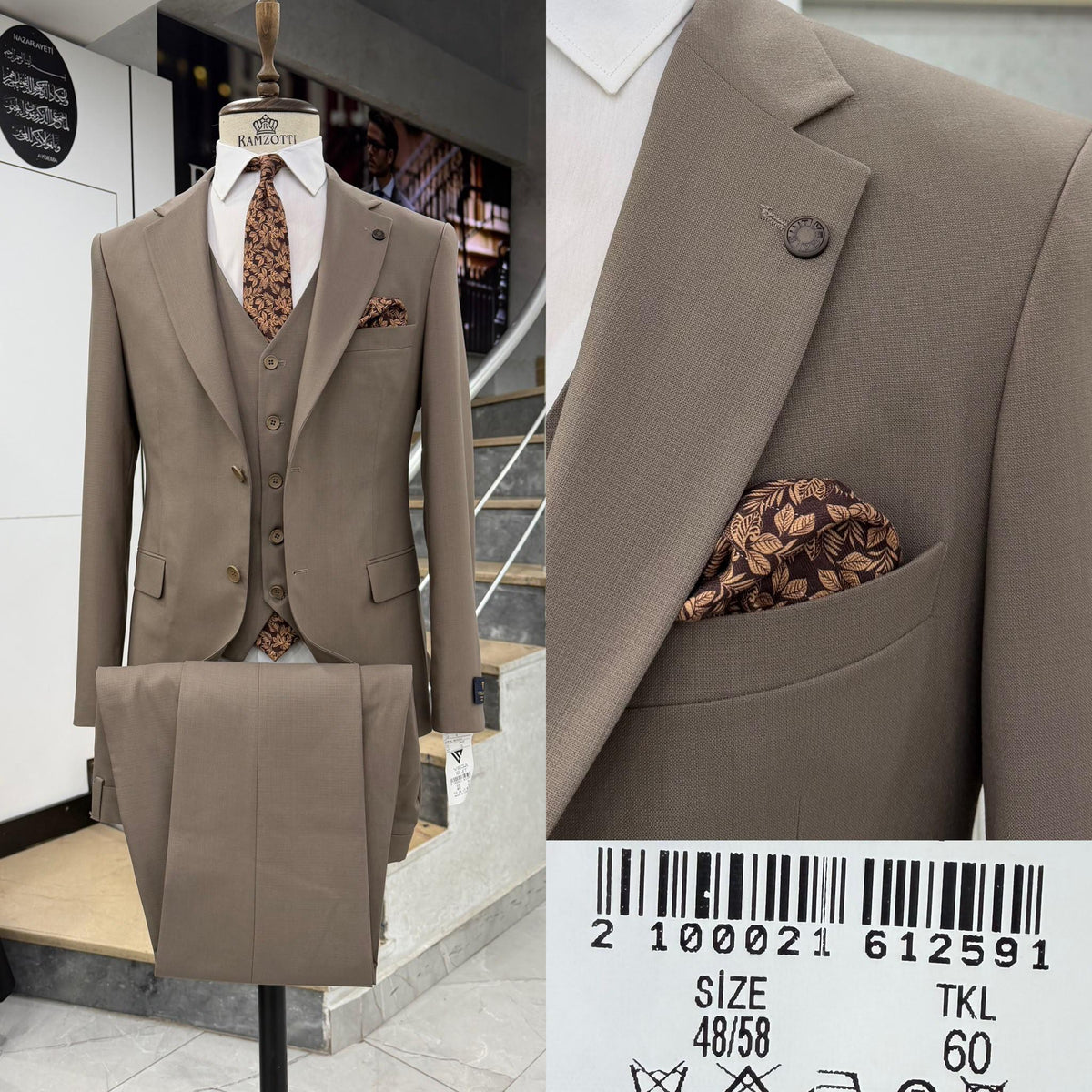 Sophisticated Three-Piece Suit .