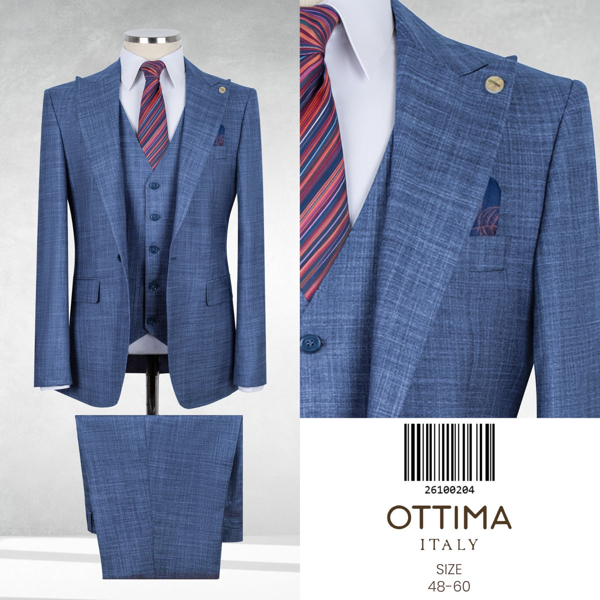 Sophisticated Three-Piece Suit .