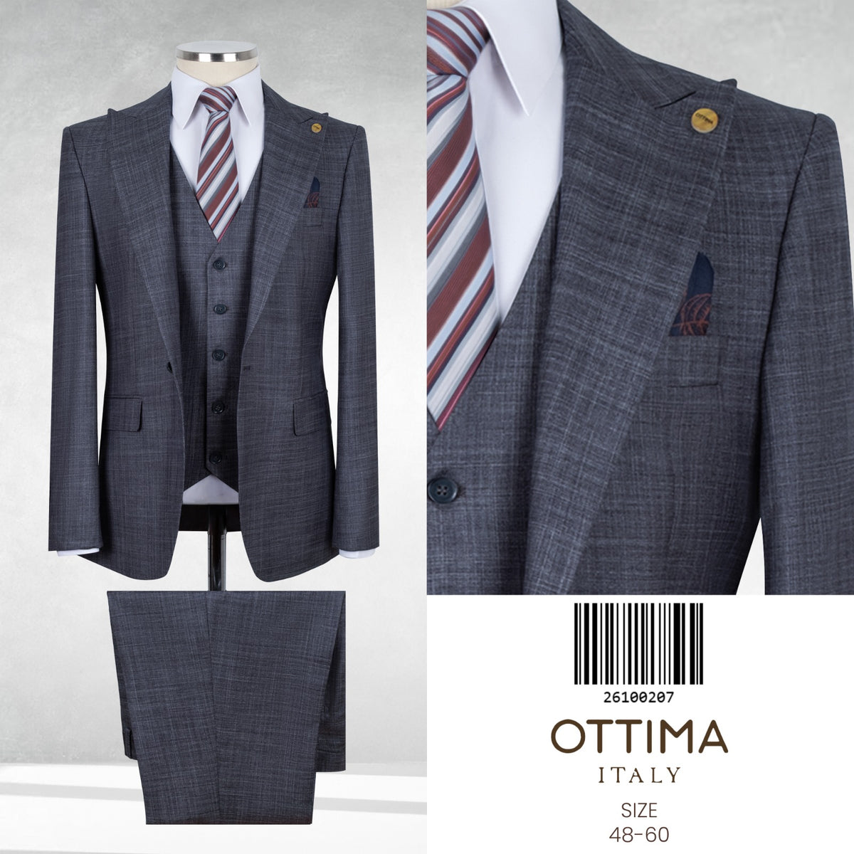 Sophisticated Three-Piece Suit .