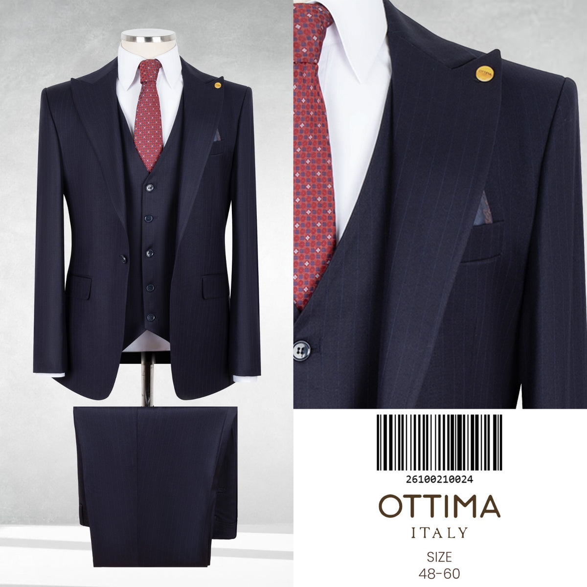 Sophisticated Three-Piece Suit .